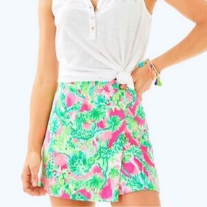 Lilly Pulitzer Raz Berry Catty Shack Cassia Skort Size 6
